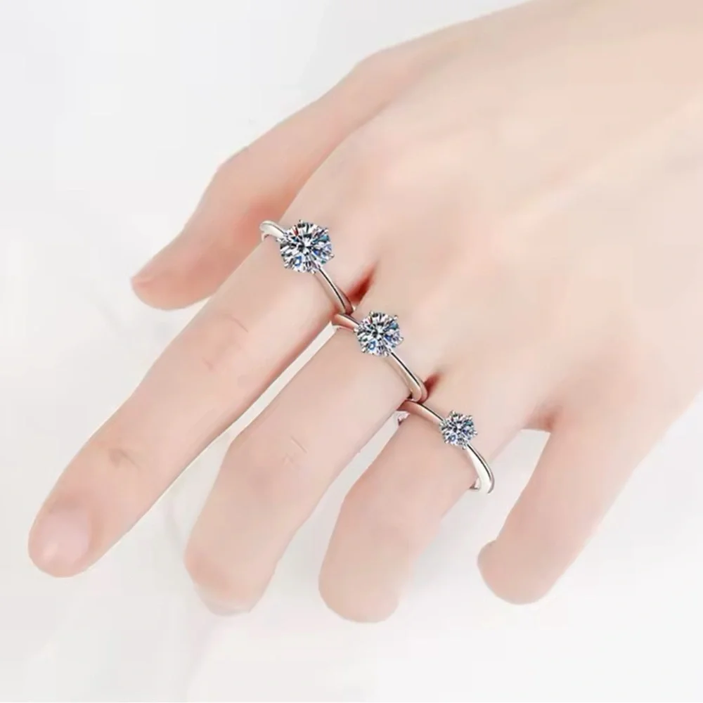 1 Ct Solitaire Ring Round Brilliant Cut Simulated Diamond,‎ Size 8.5 NEW